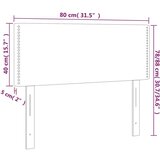  Posteljno vzglavje taupe 80x5x78/88 cm blago, (20932705) | Shoptok.si