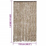  Zastor protiv muha bež i smeđa 118 x 220 cm od šenila | shoptok.hr