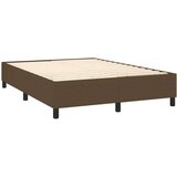  Box spring postelja z vzmetnico LED temno rjava 140x190cm blago, (20899345) | Shoptok.si