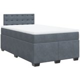 Maison Chic Box spring postelja - Vzmetna postelja z vzmetnico temno siv 120x190 cm žamet SL10629, (21903740) | Shoptok.si
