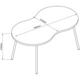 MID.YOU Klubska Miza Mirola, Videz Marmorja | Shoptok.si