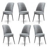 Hanah home Set od 6 trpezarijskih stolica Dexa Sivo-Crna | Eponuda.ba