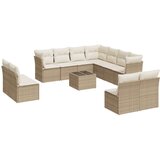 vidaXL 12-dijelni set vrtnih sofa od poliratana s jastucima bež | shoptok.hr