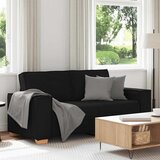 vidaXL Dvosjed Kauč Crni 140 cm Tkanina | shoptok.hr