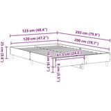  Okvir kreveta bez madraca sonoma hrast 120x200 cm | shoptok.hr