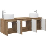  Set ormarića za kupaonicu 3 kom. Hrast artisan Smeđa 49,5 x 44,5 x 66 cm | Shoptok.si