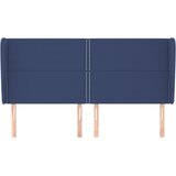  Uzglavlje s ušima plavo 203x23x118/128 cm od tkanine | shoptok.hr