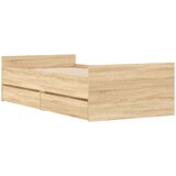  Okvir kreveta s ladicama boja hrasta 90x200 cm | shoptok.hr