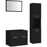 vidaXL Set kupaonskog namještaja od iverice crni | shoptok.hr
