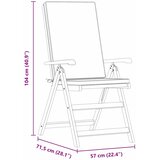  Vrtna stolica 8 pcs Smeđa i bijela 57 x 71,5 x 104 cm | shoptok.hr