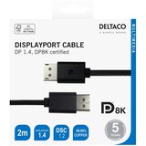 Deltaco DisplayPort 8K Kabel, DP 1.4, 2m, Crni Cijene