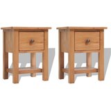 vidaXL noćni ormarići 2 kom 36 x 30 x 47 cm od masivne hrastovine Cijene