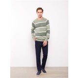 LC Waikiki Crew Neck Long Sleeve Striped Men's Knitwear Sweater Cene