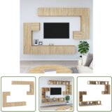 The Living Store Stenska TV omarica sonoma hrast inženirski les - Stenska TV Omarica, (21738249) | Shoptok.si