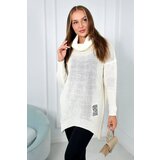 Kesi Turtleneck sweater ecru Cene