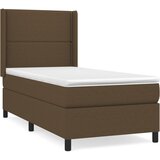 The Living Store Box spring postelja z vzmetnico temno rjava 100x200 cm blago - Box Spring Postelja, (21503660) | Shoptok.si