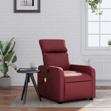vidaXL Masažni naslanjač vinsko rdeče umetno usnje | Shoptok.si