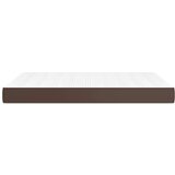  Vzmetnica z žepkasto vzmetjo rjava 140x190x20 cm umetno usnje, (20915851) | Shoptok.si