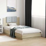 Okvir za krevet s uzglavljem i LED svjetlima boja hrasta sonome Smeđa 75 x 190 cm | shoptok.hr