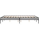 vidaXL Posteljni okvir siva sonoma 135x190 cm inženirski les in kovina, (21142938) | Shoptok.si