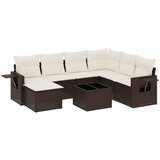 vidaXL 8-dijelni set vrtnih sofa s jastucima smeđi od poliratana | shoptok.hr