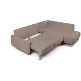 Bonami Selection Smeđe-siva sklopiva/s prostorom za odlaganje kutna garnitura od samta (s lijevim kutom/u obliku slova L) Tori – | shoptok.hr