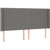 LED uzglavlje tamnosivo 163 x 16 x 118/128 cm od tkanine | shoptok.hr