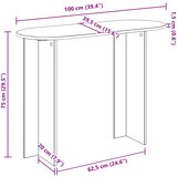  Konzolna stolica s pohranom Hrast sonoma 100 x 39,5 x 75 cm | shoptok.hr