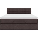  Otomanski krevet s madracem tamnosmeđi 140x190cm od tkanine | Eponuda.com