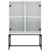  Bočni ormarić sa staklenim vratima bijeli 69 x 37 x 100 cm | shoptok.hr