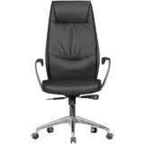 MID.YOU pisarniški stol usnje črna | Shoptok.si