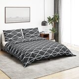  Set posteljine za poplun sivi 135 x 200 cm pamučni | shoptok.hr