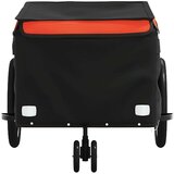 Prikolica za bicikl crno-narančasta 30 kg željezna - orange 124 x 53 x 45 cm | shoptok.hr