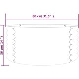 Vrtna sadilica od čelika obloženog prahom 80x80x36 cm zelena | shoptok.hr