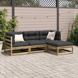  4-dijelni set vrtnih sofa s jastucima od impregnirane borovine | shoptok.hr
