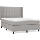  Krevet s oprugama i madracem svjetlosivi 140x190 cm od tkanine | shoptok.hr