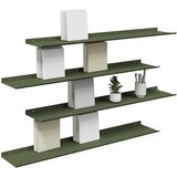  Lebdeća polica 4 pcs Maslinasto zelena 100 x 18 x 2,5 cm Čelik | shoptok.hr