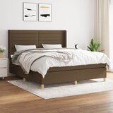  The Living Store Box spring postelja z vzmetnico temno rjava 160x200 cm blago - Box Spring Postelja, (21454182) Cene