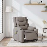 Električni masažni naslonjač od tkanine smeđesivi | shoptok.hr