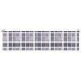  Jastuk za vrtnu klupu sivi karirani 200x50x4 cm tkanina Oxford | shoptok.hr
