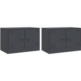 TV ormarići 2 kom antracit 67 x 39 x 44 cm čelični | Eponuda.com