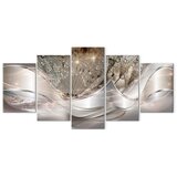  Slika - Sparkling Dandelions (5 Parts) Beige Wide 100x50 | shoptok.hr