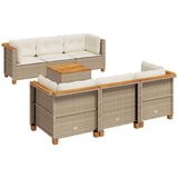 vidaXL 7-dijelni set vrtnih sofa od poliratana s jastucima bež | shoptok.hr