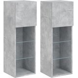 TV ormarići s LED svjetlima 2 kom boja betona 30,5 x 30 x 90 cm | shoptok.hr
