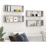 vidaXL kockaste zidne police 4 kom boja betona 80x15x26,5 cm iverica Cijene