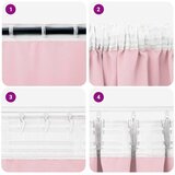  Zavjese za blackout s prstenovima 2 pcs Bebina roza | Eponuda.com