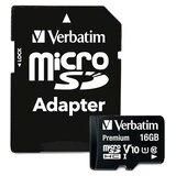 Memorijska kartica MICROSDHC VERBATIM 16GB, (C10) UHS-I, SA ADAPTEROM 44082 | Eponuda.ba