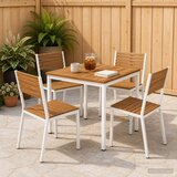  Stol za večeru u vrtu Prirodna i bijela 70 x 68,5 x 75 cm | shoptok.hr