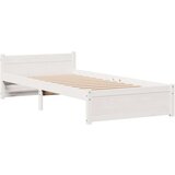 vidaXL Krevet s regalom za knjige bez madraca bijeli 90x190cm borovina | shoptok.hr