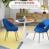  Okrugli blagovaonski stol čelik s praškastim premazom MDF s melaminom protuklizne noge 70 x 74 cm bijela | shoptok.hr